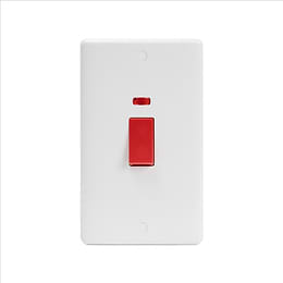 White Plastic 45A Switch