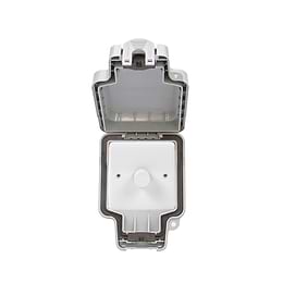 White Plastic 1 Gang Outdoor Dimmer Switch