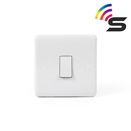 White Plastic Smart Light Switch
