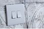 Lieber Silk White 2 Gang 2 Way 10A Light Switch - Curved Edge