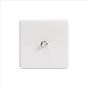 Lieber Silk White 1 Gang Satellite Socket - Curved Edge