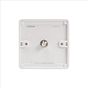 Lieber Silk White 1 Gang Satellite Socket - Curved Edge