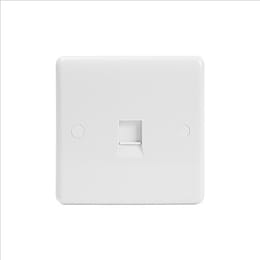 White Plastic RJ45 Socket
