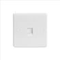 Lieber Silk White 1 Gang Data Ethernet Internet Socket RJ45 Cat5/Cat6 - Curved Edge