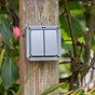 Lieber Grey 20A 2 Gang 2 Way Outdoor Switch IP66 With Neon Weatherproof