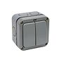 Lieber Grey 20A 2 Gang 2 Way Outdoor Switch IP66 With Neon Weatherproof