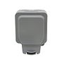 Lieber Grey Single Outdoor Socket Enclosure IP66 Weatherproof