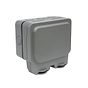 Lieber Grey Double Outdoor Socket Enclosure IP66 Weatherproof