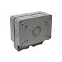 Lieber Grey Double Outdoor Socket Enclosure IP66 Weatherproof