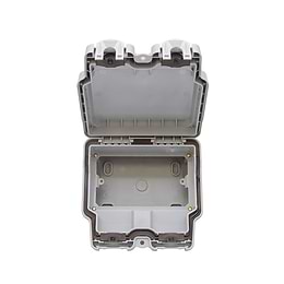 Green 2 Gang Outdoor Socket Enclosure