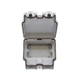 Lieber Grey Double Outdoor Socket Enclosure IP66 Weatherproof