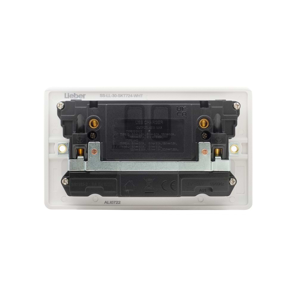 E8715DACUSB_WE - AvatarOnC 13A Double Pole Switched Socket With 2 Gang USB Fast Charger Socket Type A C, White | Schneider Electric Hong Kong - Schneider Electric HK