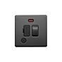 Lieber Black Nickel 13A Switched Fuse Connection Unit&Flex Outlet/Neon-Black Insert Screwless