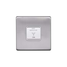 Brushed Chrome Extractor Fan Isolator Switch