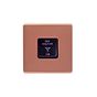 Lieber Brushed Copper 10A 1 Gang 1 Way 3-Pole Extractor Fan Isolator Switch - Black Insert Screwless