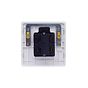 Lieber Brushed Copper 13A UnSwitched Fused Spur (FCU) - White Insert Screwless