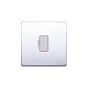 Lieber Polished Chrome 13A UnSwitched Fused Spur (FCU) - White Insert Screwless
