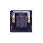 Lieber Brushed Copper 13A UnSwitched Fused Spur (FCU) - Black Insert Screwless