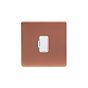 Lieber Brushed Copper 13A UnSwitched Fused Connection Unit (FCU) - White Insert Screwless