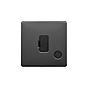 Lieber Black Nickel 13A UnSwitched Connection Unit Flex Outlet - Black Insert Screwless