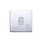 Lieber Polished Chrome 13A Unswitched Fused Connection Unit (FCU) Flex Outlet - White Insert Screwless