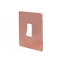 Lieber Brushed Copper 13A Unswitched Fused Connection Unit (FCU) Flex Outlet - White Insert Screwless