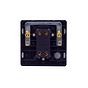 Lieber Brushed Copper 13A Switched Fused Spur (FCU) - Black Insert Screwless