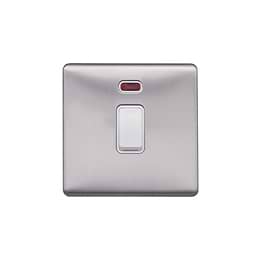 Brushed Chrome Bulkhead Double Isola