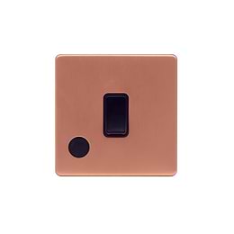 Brushed Copper 20A Double Pole Switch with Flex Outlet