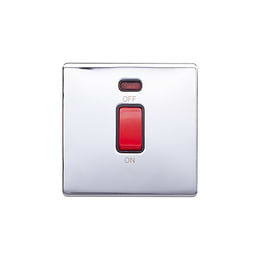 Polished Chrome Double Pole Switch