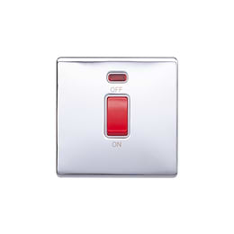 Polished Chrome Double Pole Switch