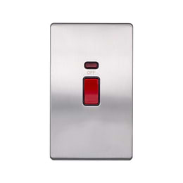 Brushed Chrome Double Pole Switch