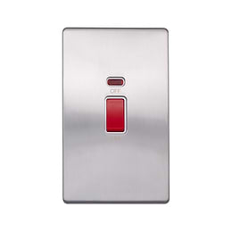 Brushed Chrome Double Pole Switch