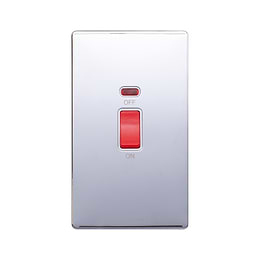 Polished Chrome Double Pole Switch