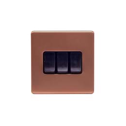 Copper 3 gang light switch