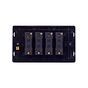 Lieber Brushed Copper 10A 4 Gang 2 Way Switch - Black Insert Screwless