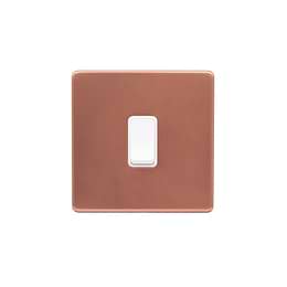 Brushed Copper 1 Gang Intermediate Switch