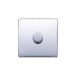 Polished Chrome 1 Gang Dimmer Switch