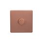 Lieber Brushed Copper 1 Gang 2 -Way Intelligent Dimmer 100W LED (250w Halogen/Incandescent)