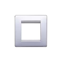 Polished Chrome 1 Gang Euro Module Faceplate