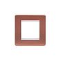 Lieber Brushed Copper Single Data Plate 2 Modules - White Insert Screwless