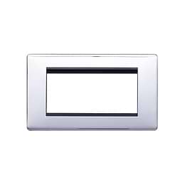 Polished Chrome 2 Gang Euro Module Faceplate