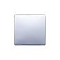 Lieber Polished Chrome Single Blank Plates - White Insert Screwless