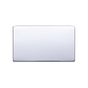 Lieber Polished Chrome Double Blank Plates - White Insert Screwless