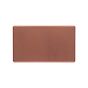 Lieber Brushed Copper Double Blank Plates - White Insert Screwless