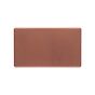 Lieber Brushed Copper Double Blank Plates - White Insert Screwless