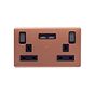 Brushed Copper Bulkhead USB socket
