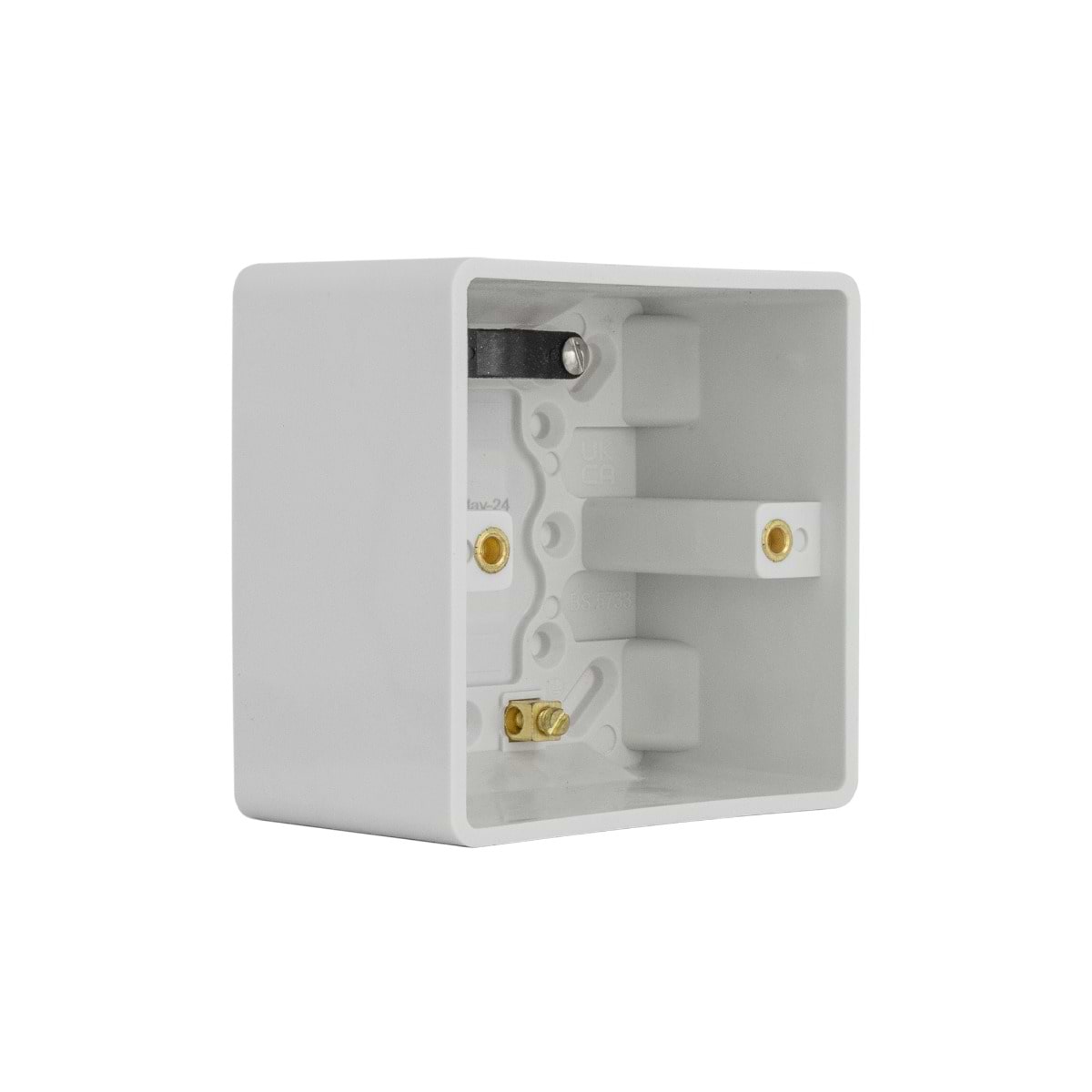 1 Gang 47mm Plastic Surface Pattress (Back) Box - Elesi