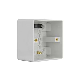 1 Gang 47mm Plastic Surface Pattress (Back) Box