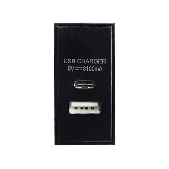Black USB C Euro Module

